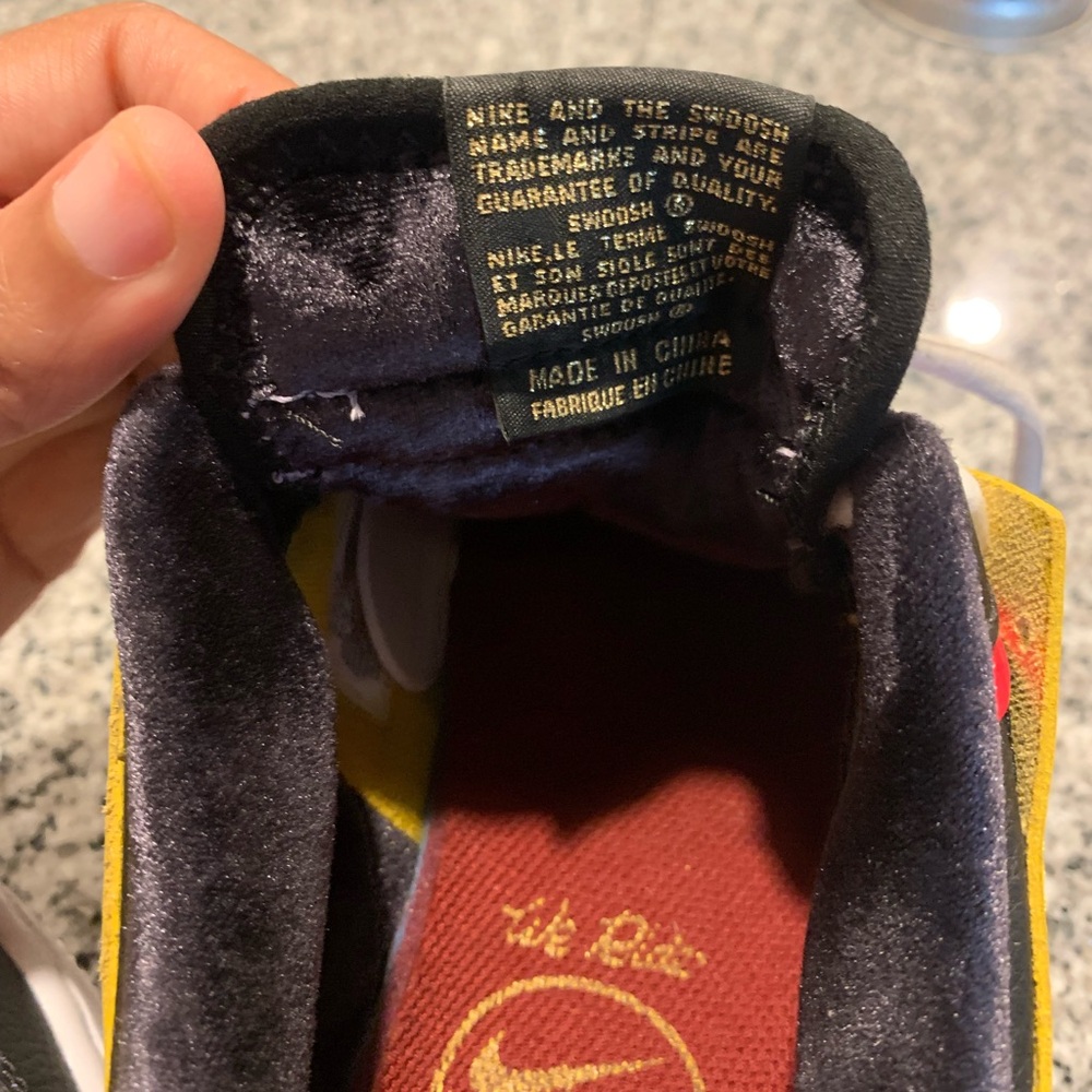 Nike Air Force 1 Yellow and Purple Sneakers - Picture 4 of 4
